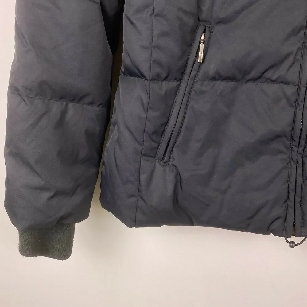 Columbia Black Puffer Down Feather Jacket Winter - Picture 3 of 8